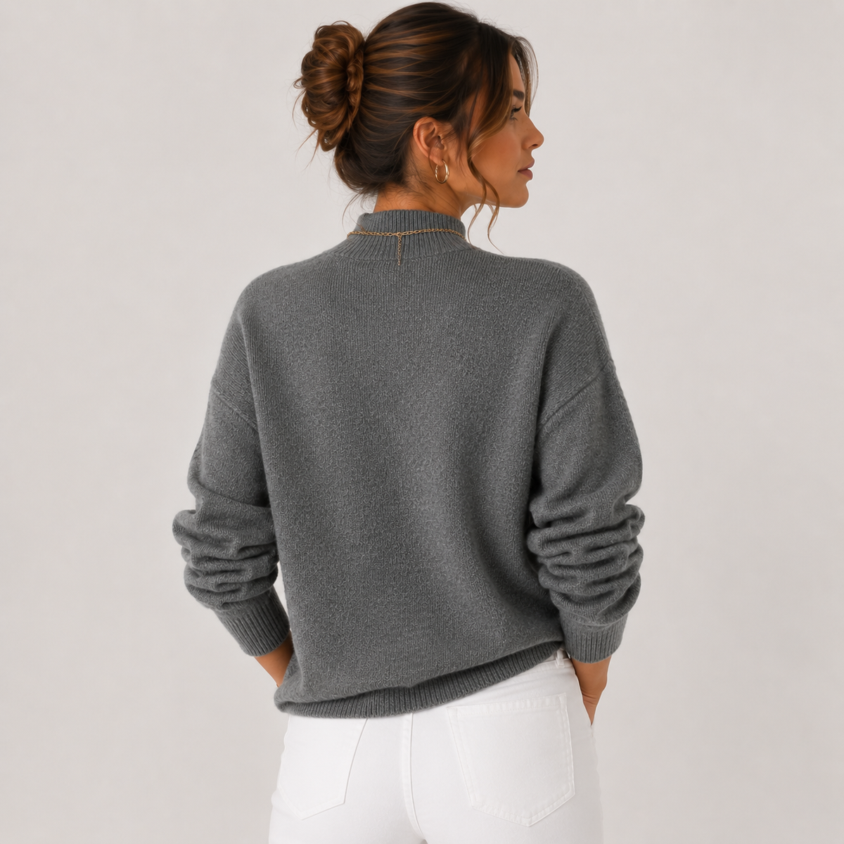 Pull en Tricot à Col Roulé pour Femmes, Confortable et Léger, Pull d'Hiver