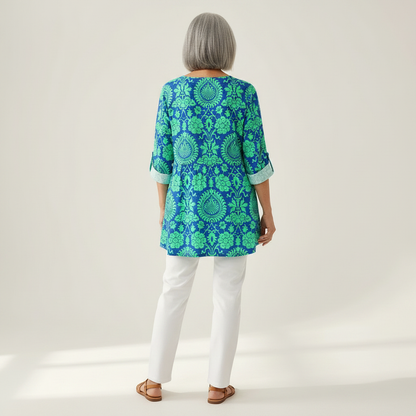 Romy - Blouse longue imprimée