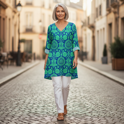 Romy - Blouse longue imprimée