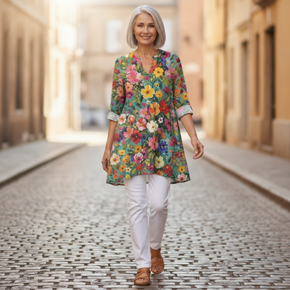 Keira - Blouse longue imprimée