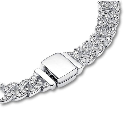 Bracelet Cubain avec Pavé | Or