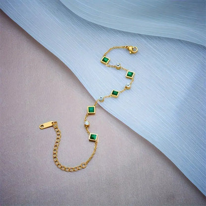 Bracelet Émeraude Céleste