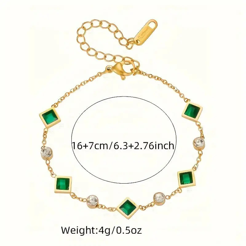 Bracelet Émeraude Céleste