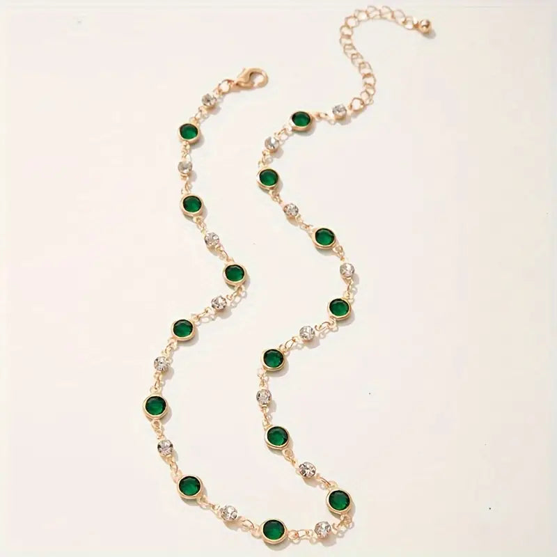 Collier Pendentif Vert Divin