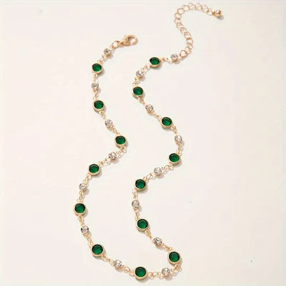Collier Pendentif Vert Divin