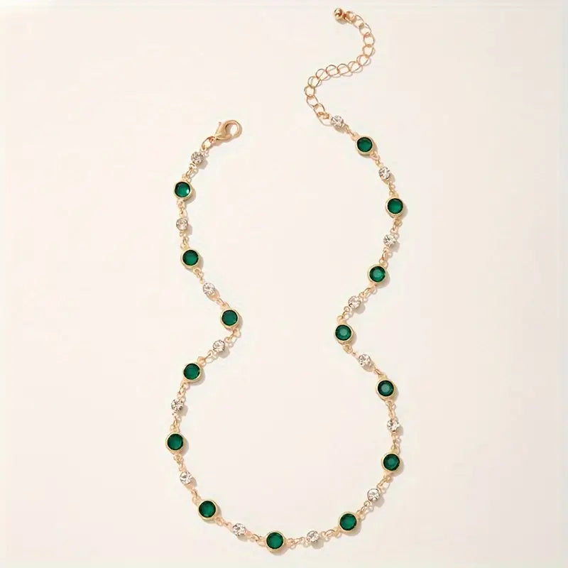 Collier Pendentif Vert Divin
