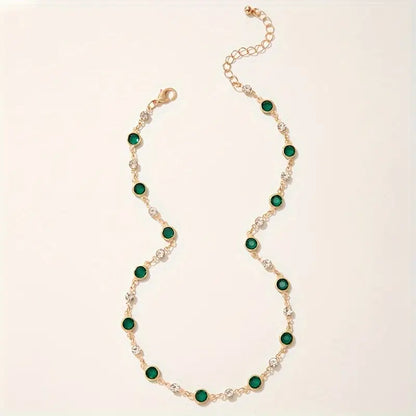 Collier Pendentif Vert Divin