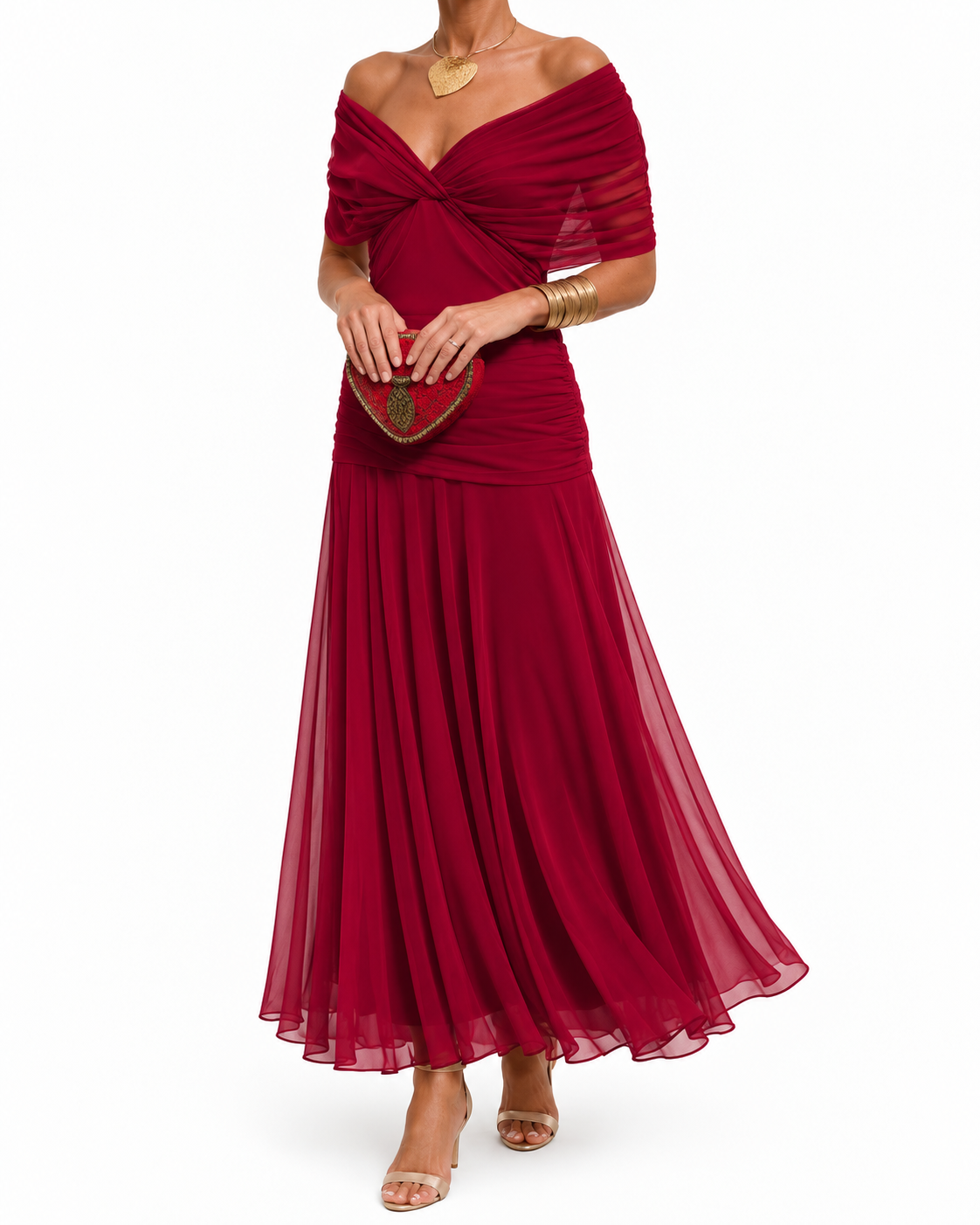 Mikaela | Robe Longue Épaules Dénudées
