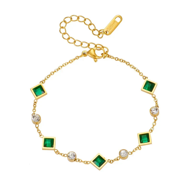 Bracelet Émeraude Céleste