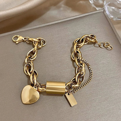 Bracelet épais en or