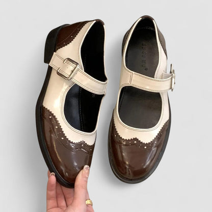 Aurenza - Chaussures Mary Jane femme bicolores