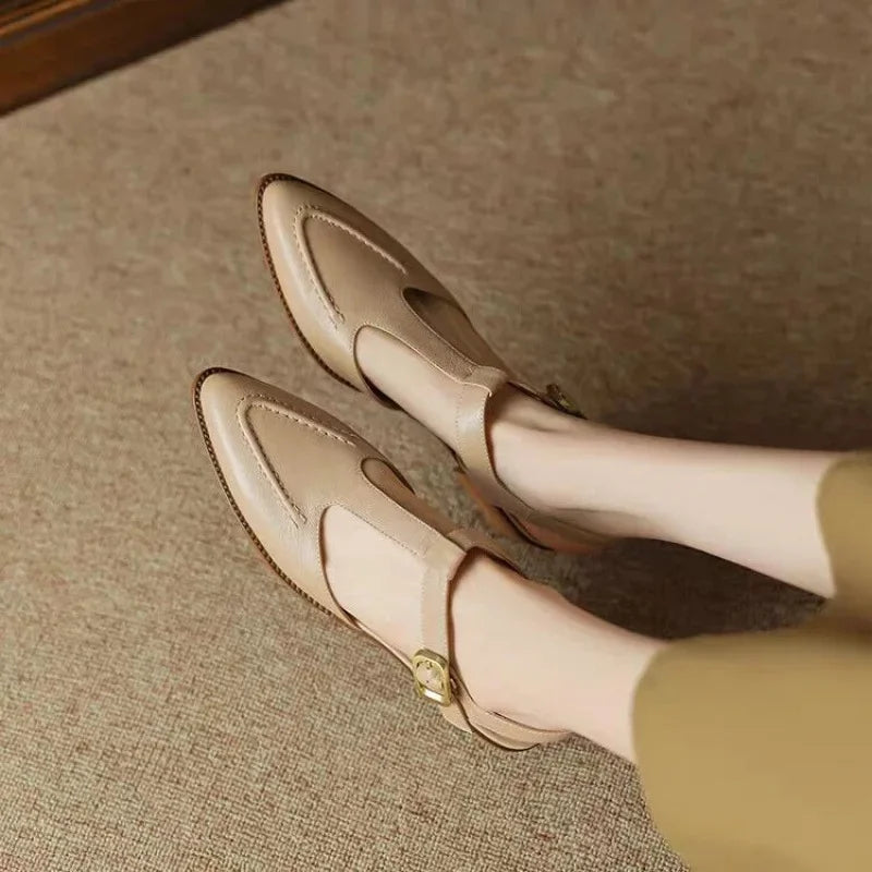 Aurenza - Chaussures femme à boucle et talon bas