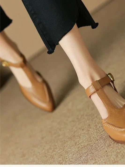 Aurenza - Chaussures femme à boucle et talon bas