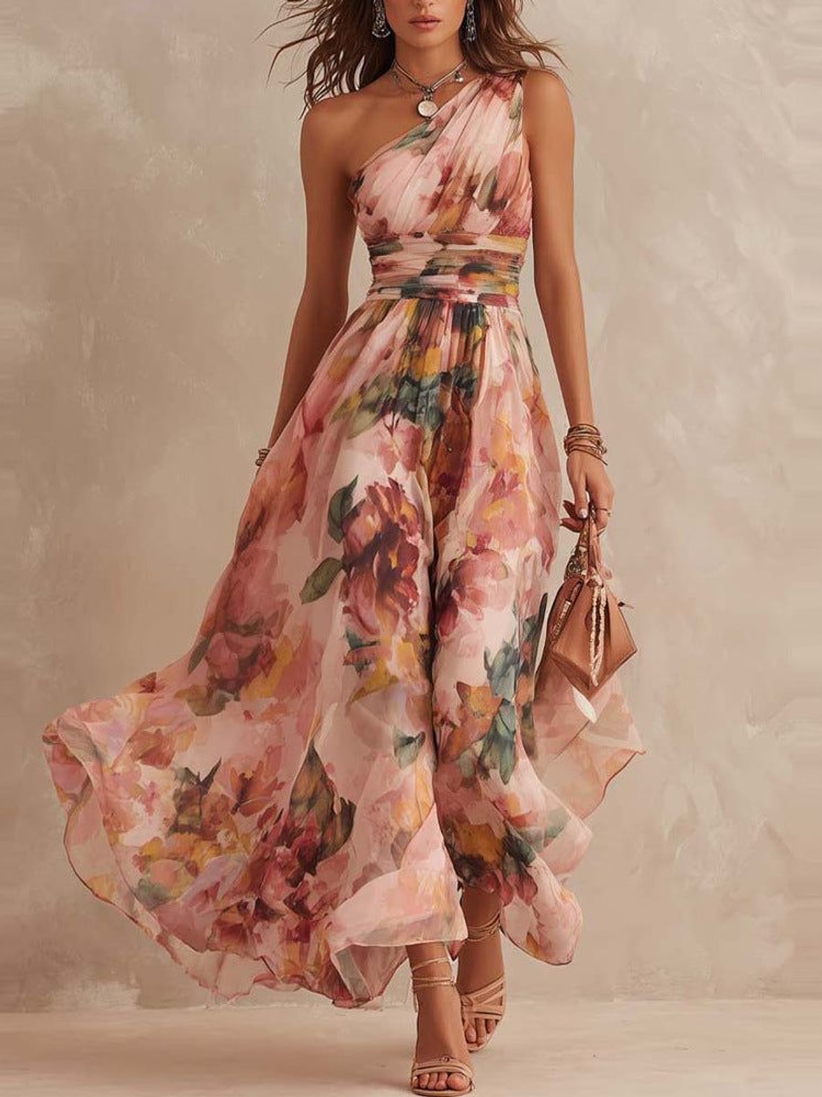 Aurora | Robe Fleurie Asymétrique