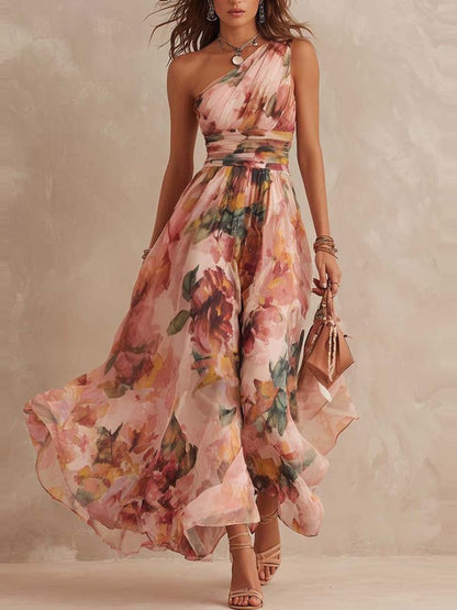Aurora | Robe Fleurie Asymétrique