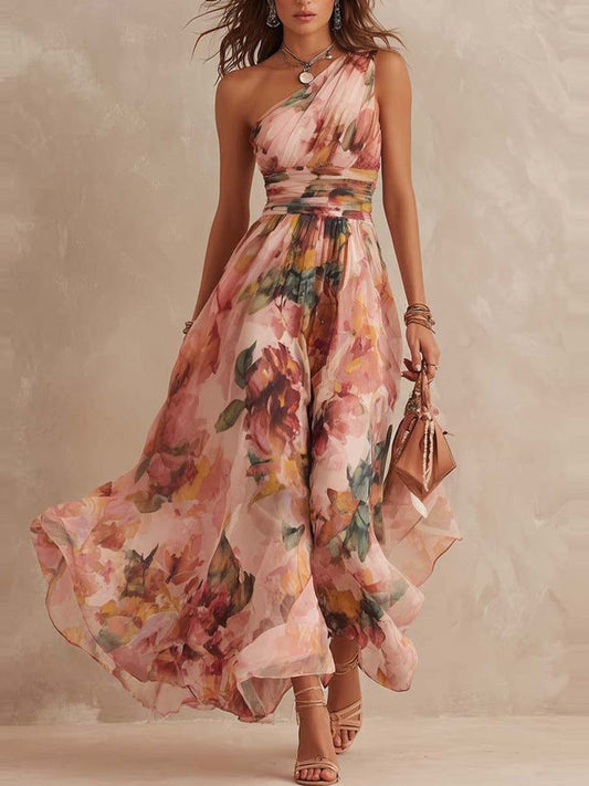 Aurora | Robe Fleurie Asymétrique