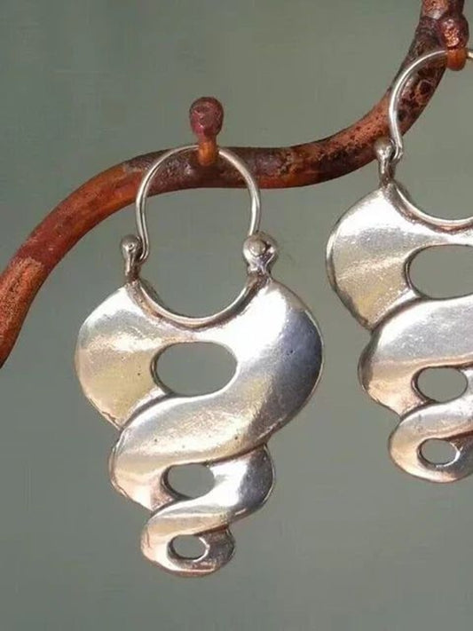 Boucles d'oreilles vintage en spirale en argent