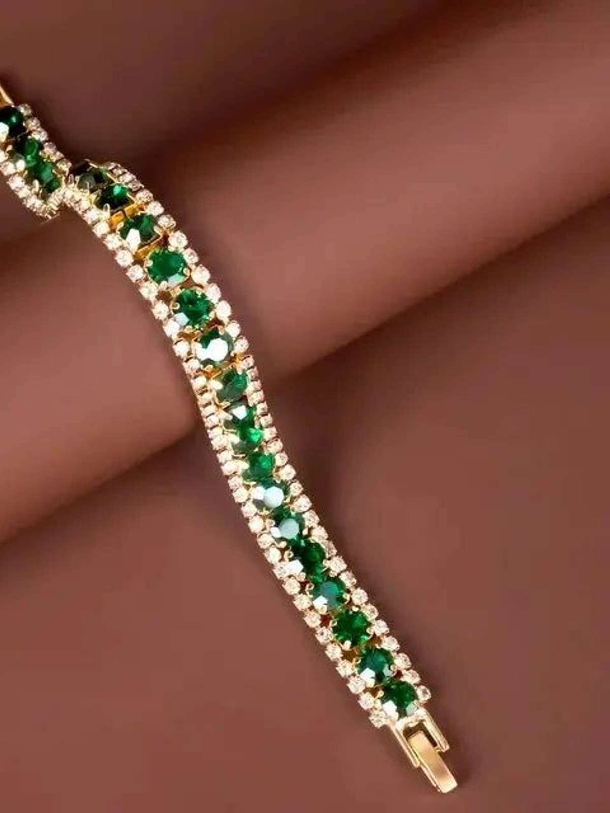 Bracelet doré et vert