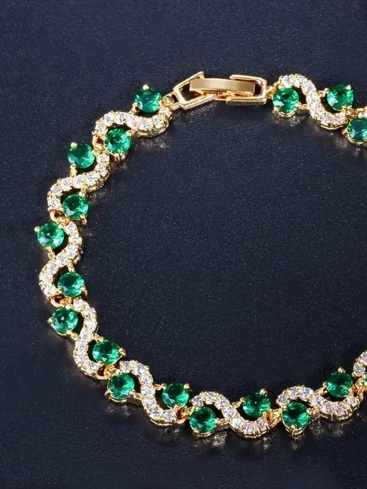 Bracelet Rivière d'Émeraudes