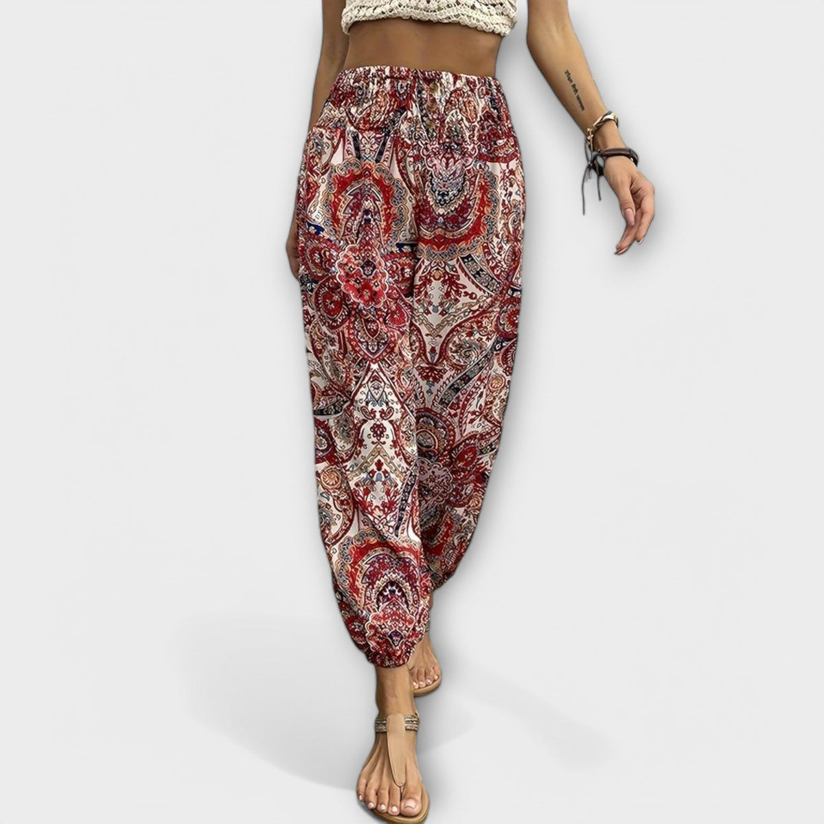 Élise | Pantalons avec Graphique Ethnique