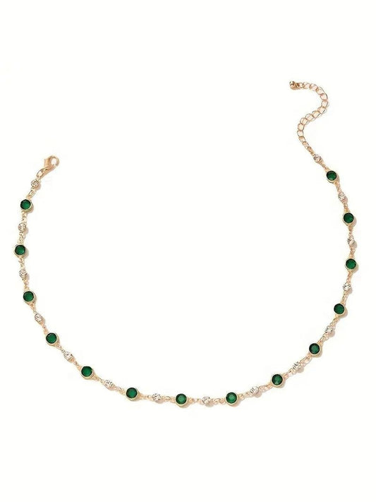 Collier Pendentif Vert Divin