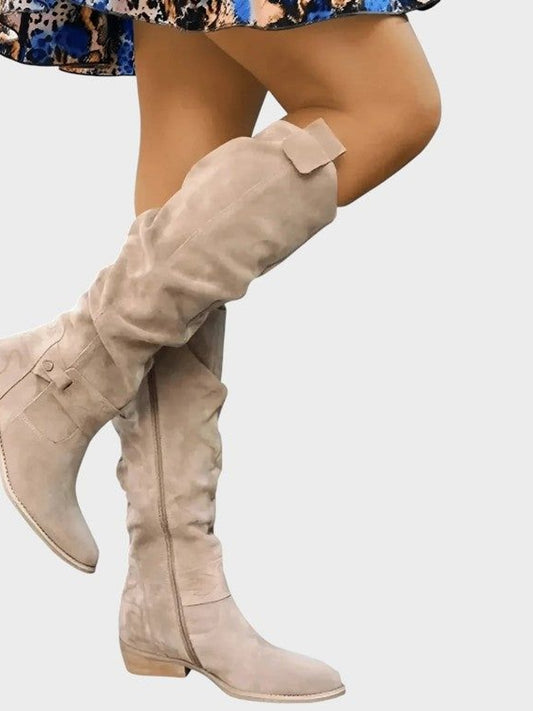 Dorothy | Bottes en Daim Souples Montantes