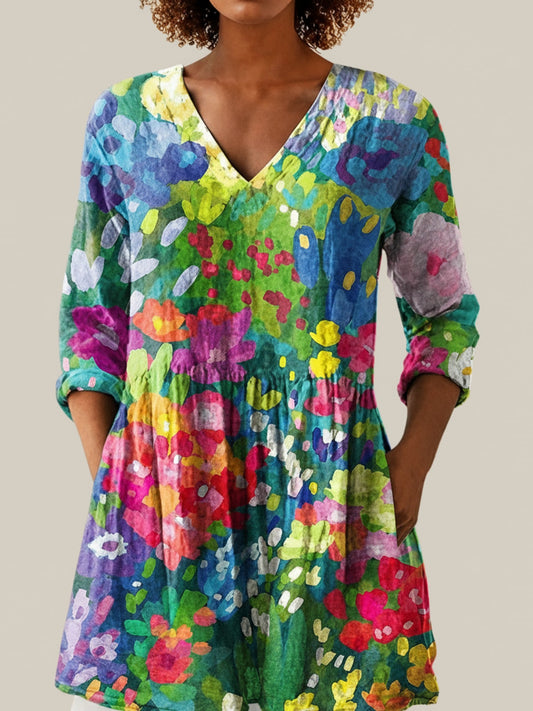 Eden - Blouse longue imprimée