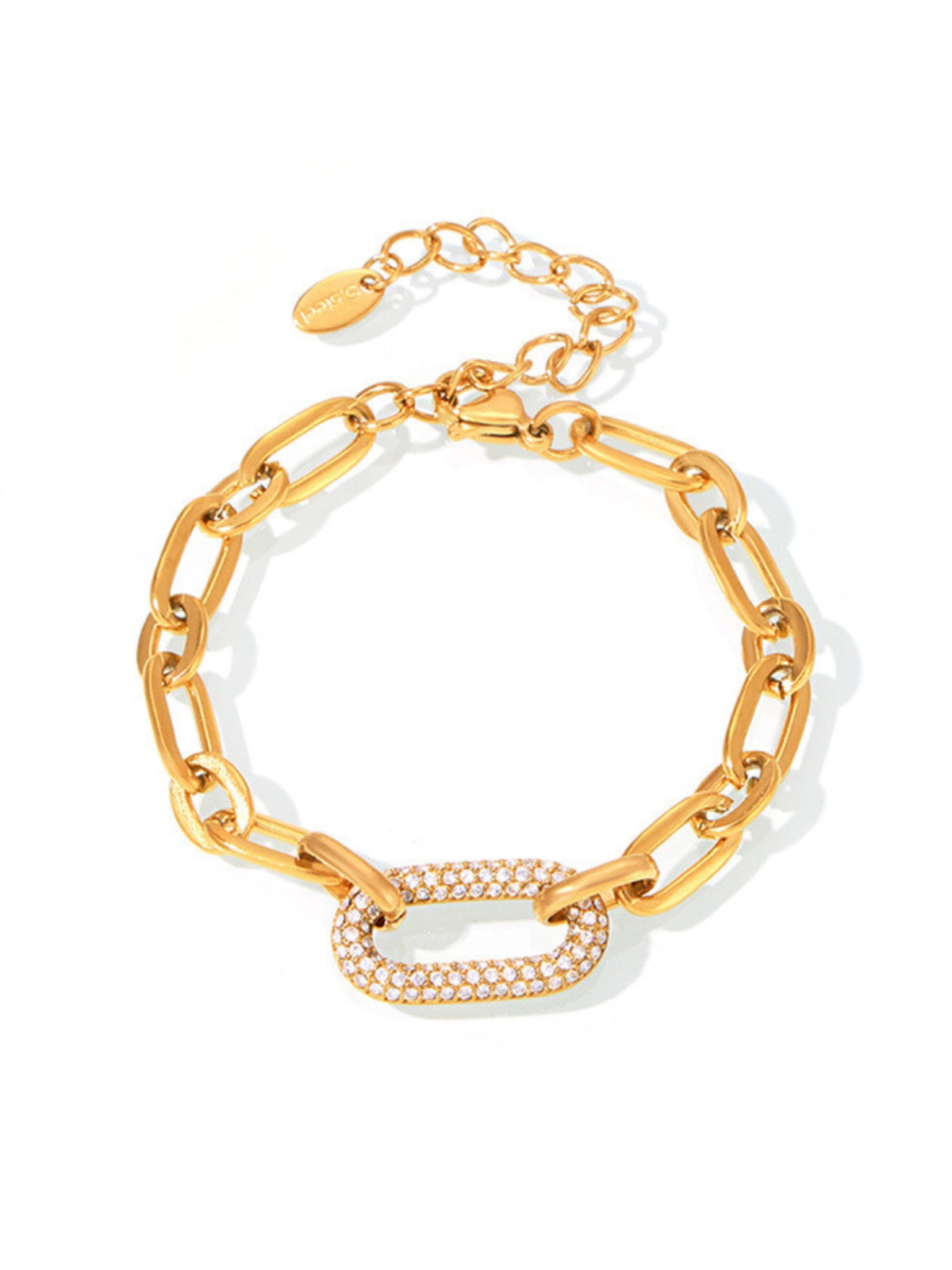 Ensemble de Bijoux Chaîne Maillon Pavé | Or