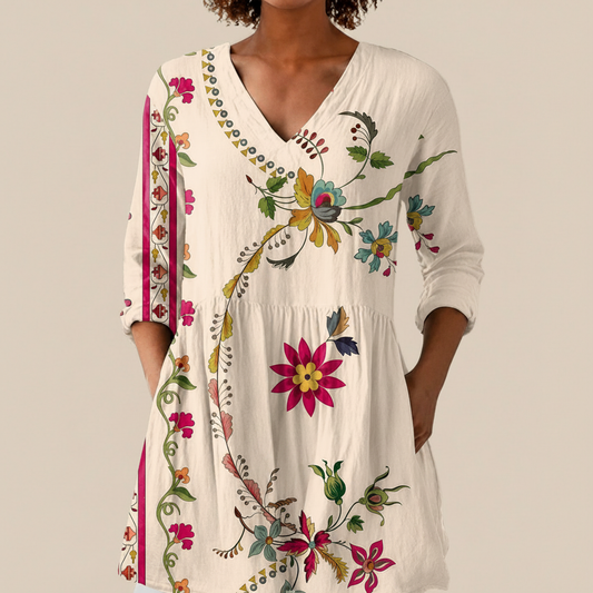 Aria - Blouse longue imprimée