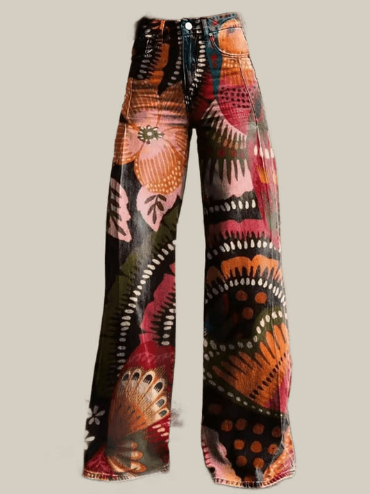 Laure | Pantalon Motif Organique Doux
