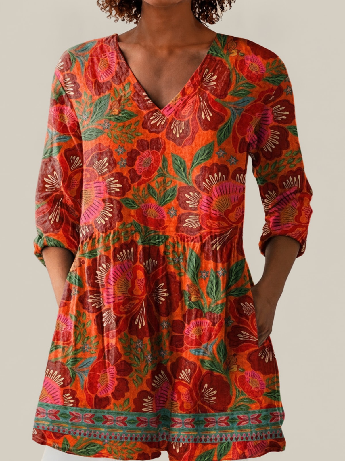 Kaia - Blouse longue imprimée