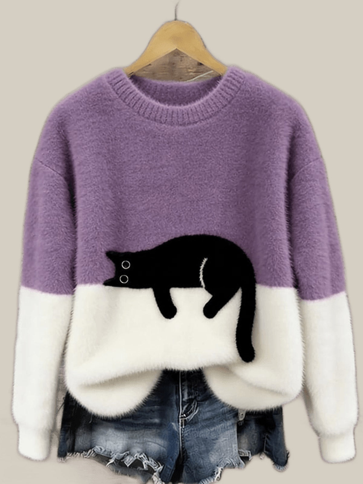 Luna | Pull Imprimé Chat