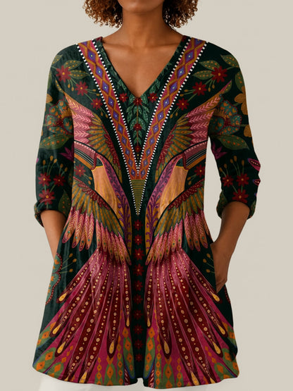 Mila - Blouse longue imprimée