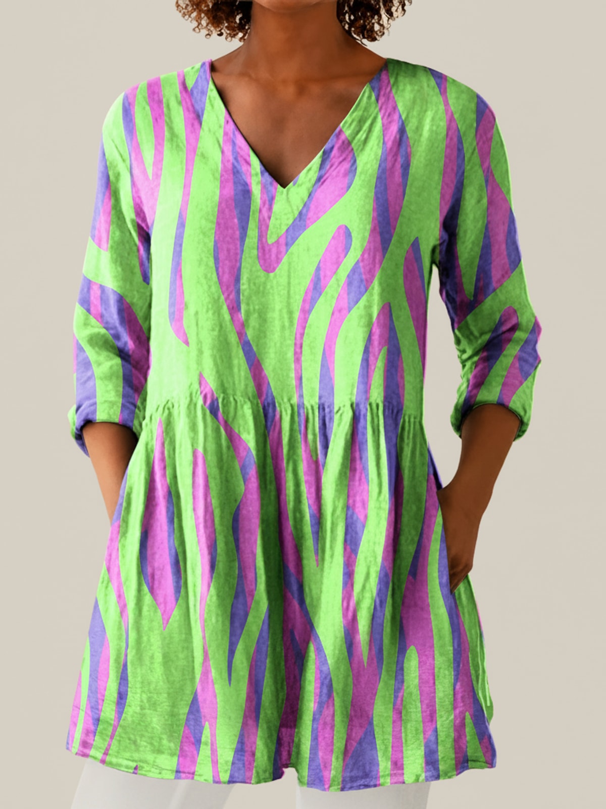 Mira - Blouse longue imprimée