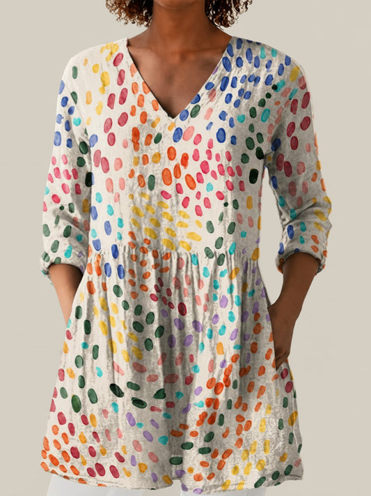Noelle - Blouse longue imprimée