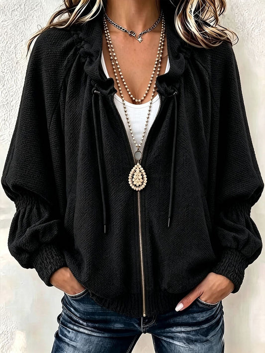 Cozy High Quality Textured Zip-Up Jacket